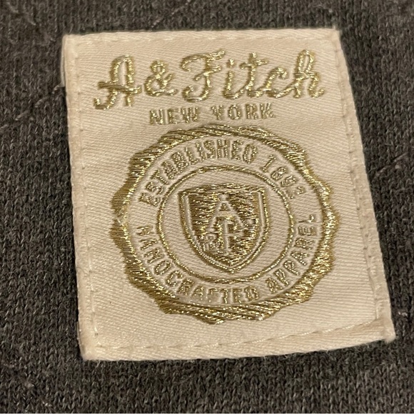 Abercrombie Fitch Bella Sherpa Lined Zip Hoodie Womens M Gray Quilted Y2K Preppy - Picture 11 of 13